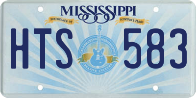 MS license plate HTS583