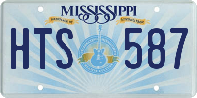 MS license plate HTS587