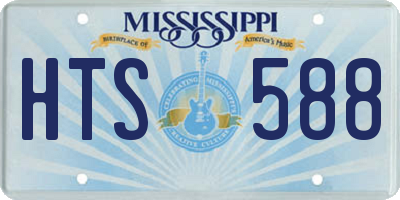 MS license plate HTS588