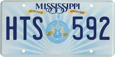 MS license plate HTS592