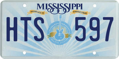 MS license plate HTS597
