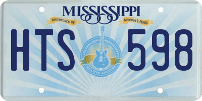 MS license plate HTS598