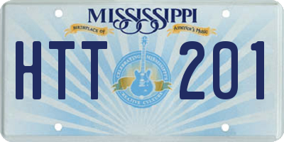 MS license plate HTT201