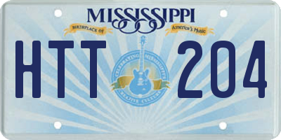 MS license plate HTT204