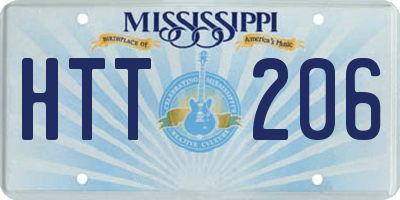MS license plate HTT206