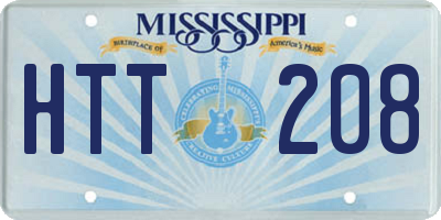 MS license plate HTT208