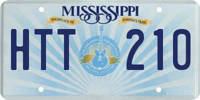 MS license plate HTT210