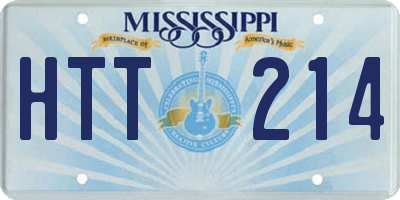 MS license plate HTT214
