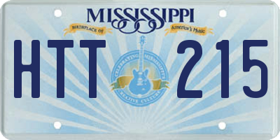 MS license plate HTT215