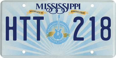 MS license plate HTT218