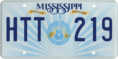 MS license plate HTT219