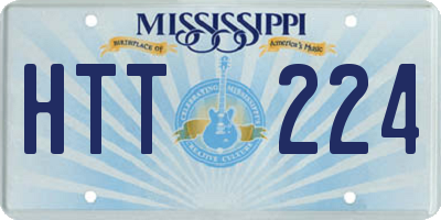 MS license plate HTT224