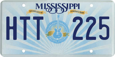 MS license plate HTT225