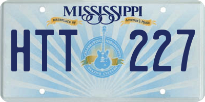 MS license plate HTT227