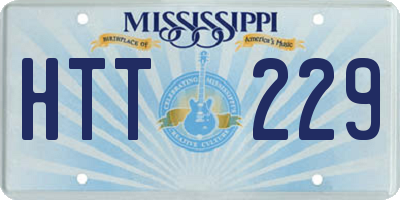 MS license plate HTT229