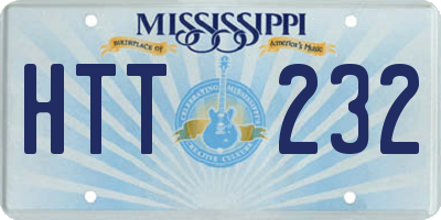 MS license plate HTT232