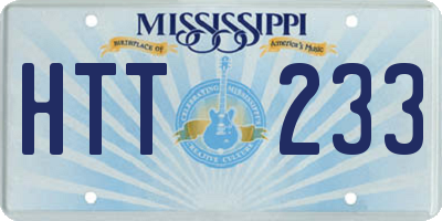 MS license plate HTT233
