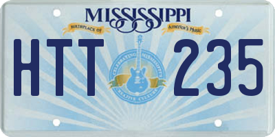 MS license plate HTT235