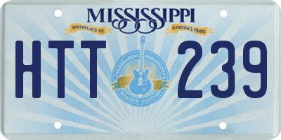 MS license plate HTT239