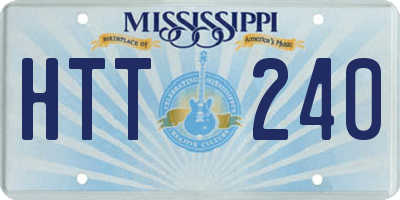MS license plate HTT240