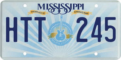 MS license plate HTT245