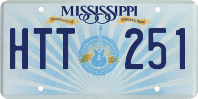 MS license plate HTT251
