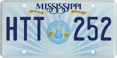 MS license plate HTT252