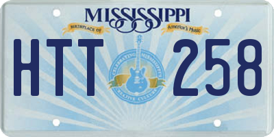 MS license plate HTT258