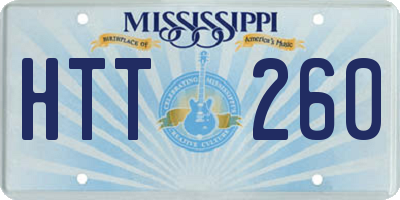 MS license plate HTT260