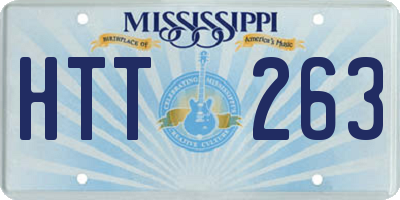 MS license plate HTT263