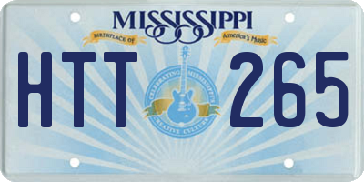 MS license plate HTT265