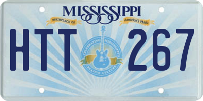 MS license plate HTT267