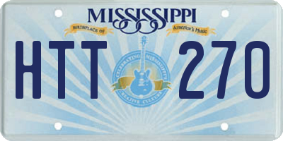 MS license plate HTT270
