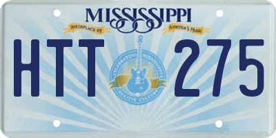 MS license plate HTT275