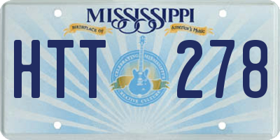 MS license plate HTT278