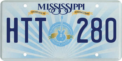 MS license plate HTT280