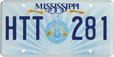 MS license plate HTT281