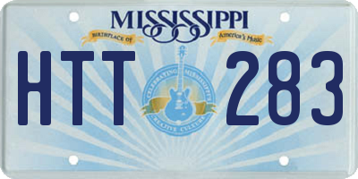 MS license plate HTT283