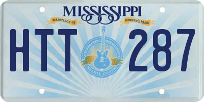 MS license plate HTT287