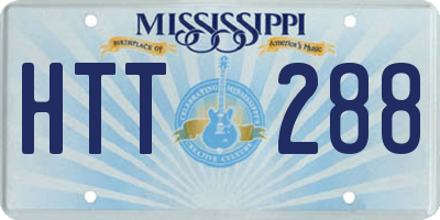 MS license plate HTT288