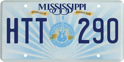 MS license plate HTT290