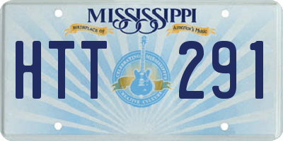 MS license plate HTT291