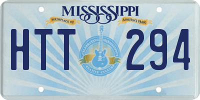 MS license plate HTT294
