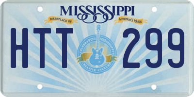 MS license plate HTT299