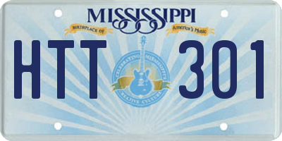 MS license plate HTT301