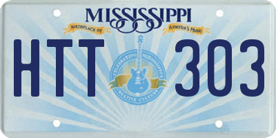 MS license plate HTT303