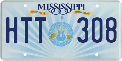 MS license plate HTT308