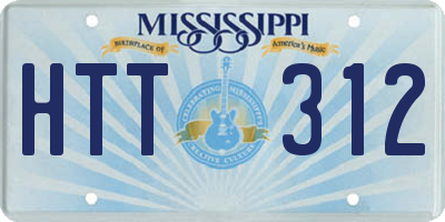 MS license plate HTT312