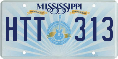 MS license plate HTT313