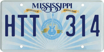 MS license plate HTT314